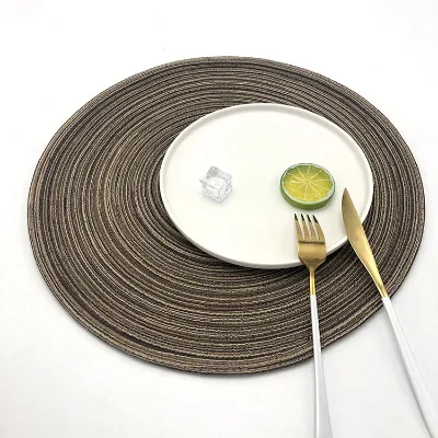 Eco-friendly Round Woven Fabric Table Placemat Sustainable Mats & Pads