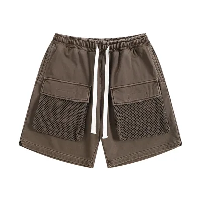 Custom Shorts Streetwear Solid Color Shorts Outdoor Loose Men Drawstring Shorts