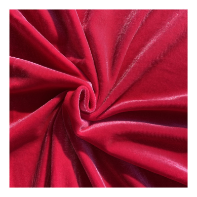 Crystal Polyester Korean Stretch Velour Velboa Velvet Fabric for Clothing Garment Dress