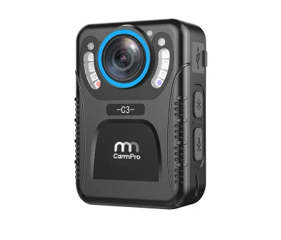 IR 140 Degree Mini Flashing Light Body Worn Camera 1440P 2K HD Camera 64GB Simple Operation Recording Wearable Camera