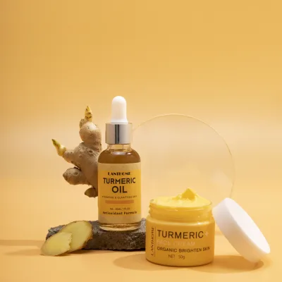 Turmeric skin care set rejuvenating repairing moisturizing shrinking pores facial care set