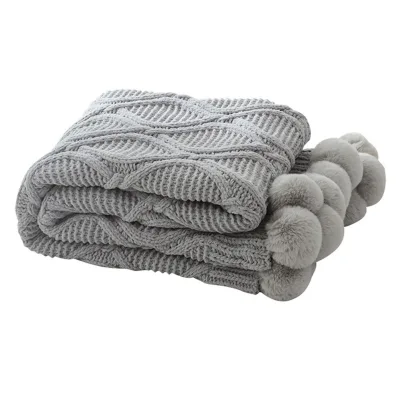 D-European Baby Soft Knitting Blanket Travel Towel Blankets