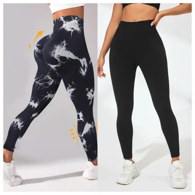Custom Stretch Compression Yoga Sports Running Tights High Waist Soft Cycling Pants Seamless Candy Colors Gym Leggings