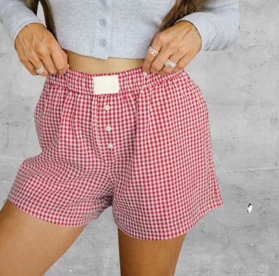 New Arrival Custom Retro Plaid Design Cotton Shorts Summer Breathable Sweat Joggers Men's Shorts