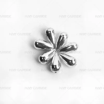 Tungsten Teardrop Body in Silver Color for Fishing Tackle Weight