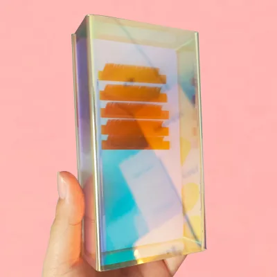 Custom Acrylic Lash Tile Storage Box with Square Design Waterproof Eyelash Organizer for Lash Extensions