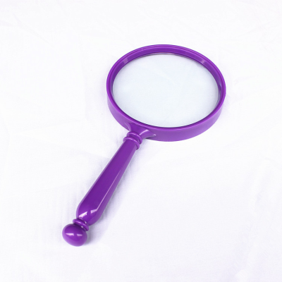 Handheld Optical Lens Round Reading Magnifier 100mm Handle Large Plastic Magnifying Glass