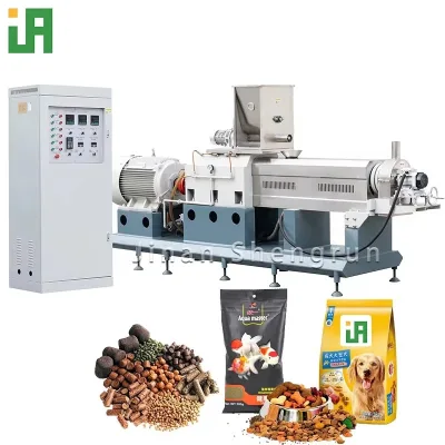 Doulbe-screw Gluten-free Ingredients Dry Dog Food and Puffed Cat Food Manufacturing Equipment and Machinery