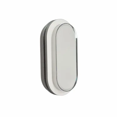 IP65 Waterproof 24W Outdoor LED Wall Lamp Round Oval ABS Transparent Double Layered Oval Bulkhead Light Garden Yard Lighting