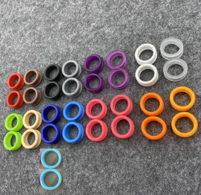 Custom Hairdresser Silicone Barber Hair Pet Scissors Finger Rings Grips Inserts