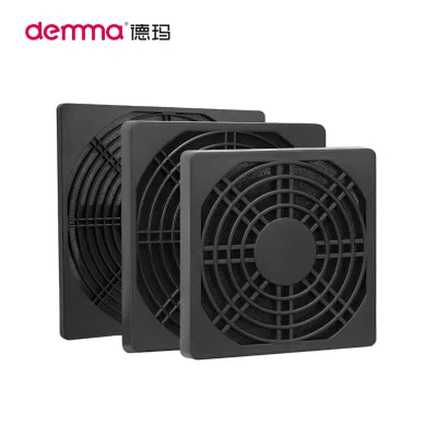 Three-in-one Dustproof Mesh Cover, Black Plastic Protection Grill & Filter Guard for 80/120/150/172/200 Axial Cooling Fan