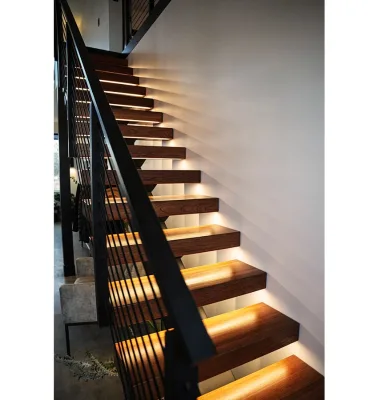 Decorating Stickers Staircase Pool Spiral Modern Steel Beam Floating Straight Staircase Kit Design Wooden Straight Led Stair