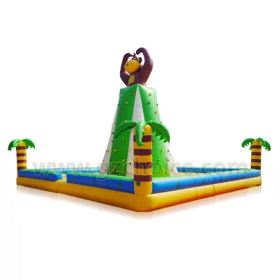 Hot Selling Animal Themed Monkey Inflatable Wall Climbing Inflatable Rock Climbing Wall