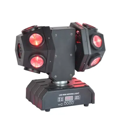 Double Head 12x10W RGBW 4in1 LED Moving Head Effect Light for KTV Dj Disco Club