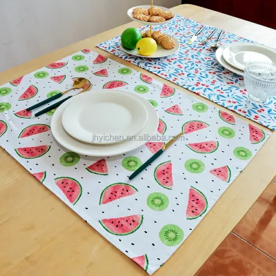 Hot Sale Reusable Floral Printed Cotton Cloth Napkins Water Absorbent Tea Towel Sustainable Kitchen Table Dust Cover