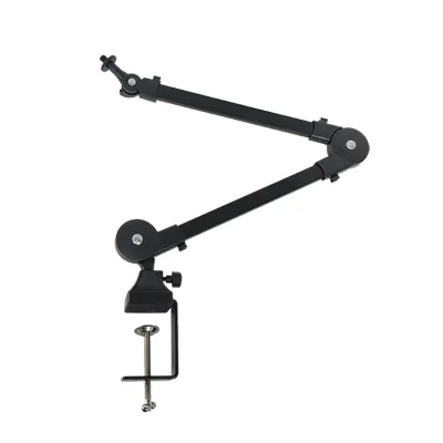 Metal Microphone Adjustable Arm Stand Studio Desk Table Mic Stand Microphone for Live Broadcast Recording Boom Stand Holder