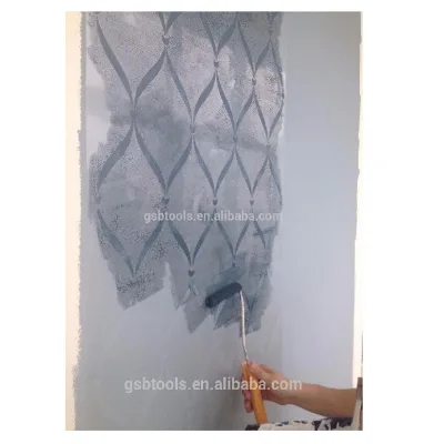 Wall Stencil Wallpaper Paint Tools Kit ST- Ceiling Stencil Decoration Painting Tools Roller Wall Stencil Effect