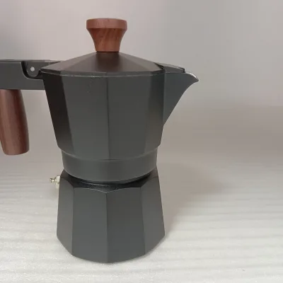 Popular High Quality Pots De Moka Dual Valve Stainless Steel Aluminium Moka Pot 3 Cup 150 ML