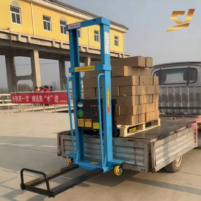 Hot Sale Semi Electric Hydraulic Forklift Stacker for Workshop