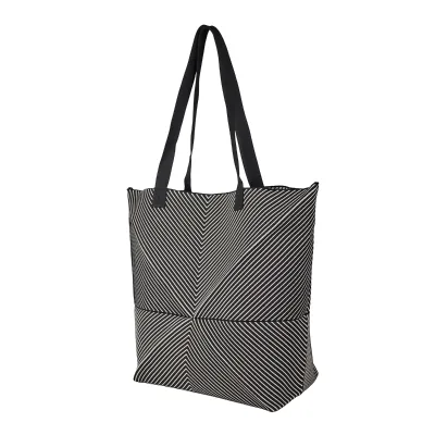 Customizable Large-Capacity Fly-Knit Polyester Handbag Simple Fashionable Ladies Shoulder Bag Open Portable New Folding Design