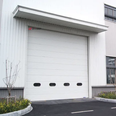 Industrial Vertical PU Panel 14 Feet 12 Feet Modern Design Exterior Roll-Up Overhead Sectional Steel Warehouse Door