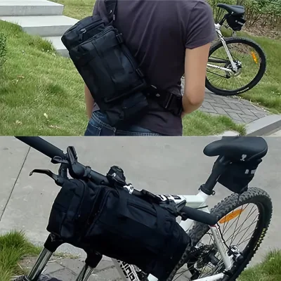 Best Waterproof 600D Polyester Bike Waist Pack with Adjustable Strap 25L Capacity for Cycling & Outdoor Use