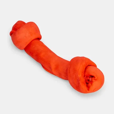 Pet Treat Rawhide Bone Colored Knotted Bone