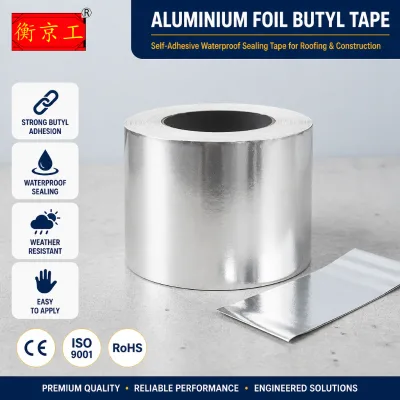 Aluminum Foil Butyl Rubber Tape Self Adhesive Waterproof Roof Pipe Marine Repair