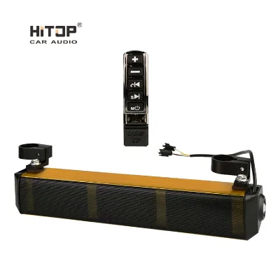 Waterproof Bt Wireless Motorcycle Stereo Speakers Handlebar Mount Mp3 Music Player Audio Amplifier System Fm Radio
