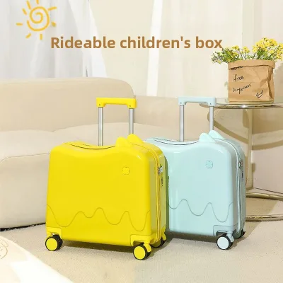 Wholesale Kids Ride On Trolley Luggage Spinner Wheels Large Capacity Divided Storage Carry On Suitcase For Kids Short Air Travel