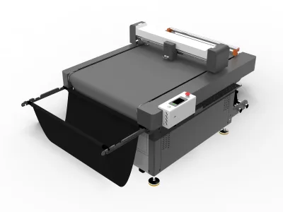 High Speed Dual Head Servo Motor CCD Camera Vacuum DTF PPF Vinyl Sticker Crystal Label Continuous Roll Feeding Flatbed Cutter