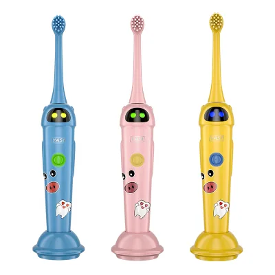 Space Children Kids Sonic Electrical Toothbrush Soft Bristle IPX7 Waterproof Light Battery Powered Timer Operated Boys Girls