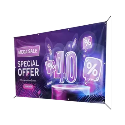 Premium Fade Resistant PVC Banner Heavy Duty UV Printing Giant Flag Banner for Soccer Field
