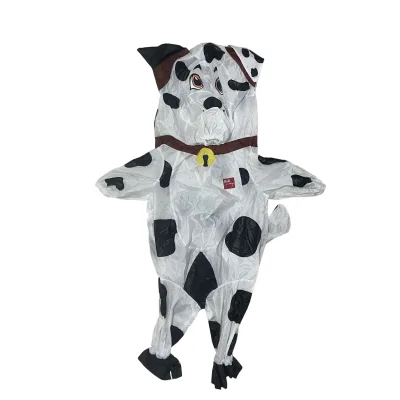New Design Inflatable Cute Spotted Dog Halloween Adults Blow up Cosplay Mascot Costume for Holiday Party Performance