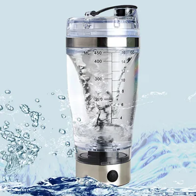 450ML electric vortex magnetic protein shaker bottle bpa free, self-priming reset special rechargeable shaker bottle