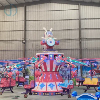 Outdoor Amusement Park Popular Pink Flying Rabbit Rides Rotating Children Rides