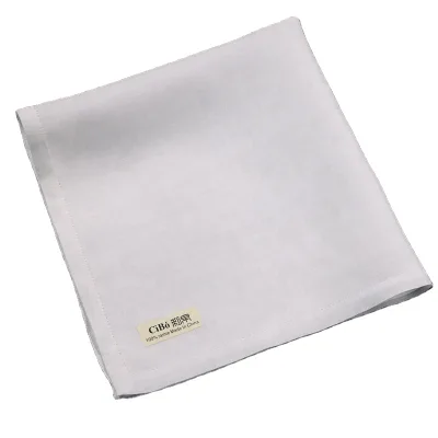 M004 Printable Embroiderable Wedding Gift White Ramie Hankie 18"x18" Hanky Handmade Edge Drawn Thread Work Men's Handkerchief