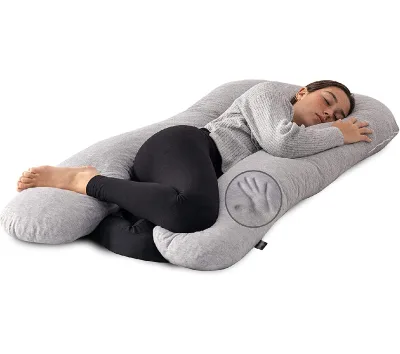 Cool Breathable and Washable Cover U-Shaped Full Body Pillow | Shreeded Memory Foam Total Body Support Pregnancy Pillow