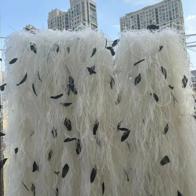 5ply Ostrich Goose Feather Boa Home Christmas Decor DIY Craft Clothing Costume Dance Dress Accessory Natural Carnival