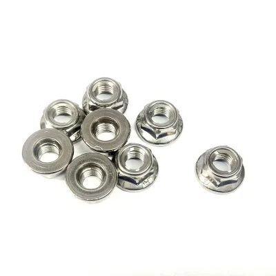 All-Metal Hexagonal Flange Lock Nut  Self-Locking Nickel Plating Insert-Type for Motorcycle Engine 6 Months