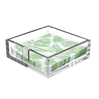 Custom Dustproof Tissue Storage Plastic Acrylic Tissue Box Cover Holder Tissue Box Acrylic Wipes Dispenser Box Napkin Holder