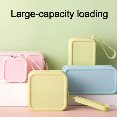 Silicone Reusable Bag with Zipper Leakproof for Food and Cosmetic Storage