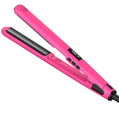 Ulelay Professional Salon Model Hair Straightener 1\" Ceramic Plates LCD Display Electric Long-Lasting Finish Ready Goods