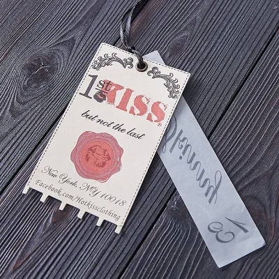 Eco Friendly Recycled Clothing Clear Plastic Hang Tag for Jeans Printed Paper Hang Tag Clear PVC Hang Tag