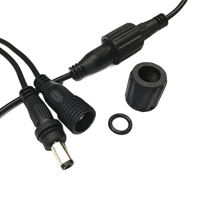 DC5521 IP67 Waterproof Cable Connector Male Female Docking Plug Lock 5.5*2.1mm DC Power Cable for CCTV Camera Solar LED Light