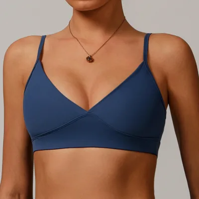 Eco-friendly Recycled Fitness Top Beauty Back Yoga Bra for Outdoor Running Quick-Dry Sports Underwear