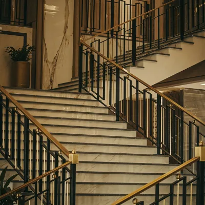 Prima Luxury Indoor Curved Staircase Glass Handrail for High-end Villa and Mansion Interior Design