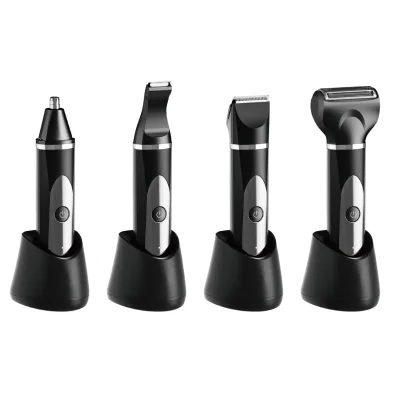 Grooming Kits Face and Body Trimmer Scaping Clippers with Base Hot Selling Rechargeable Men's Personal 4 In1 Electric Customized