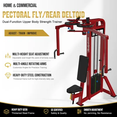 Professional Strength Training Gym Equipment Pectoral Fly Rear Deltoid Machine with CE Certification for Commercial Gyms
