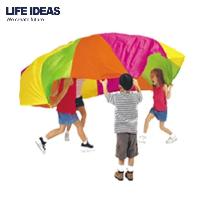 Customised 12F Play Rainbow Parachute Waterproof Outdoor Children Kids Play Parachute